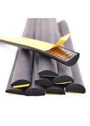 2M Self Adhesive Sponge Seal Strip EPDM Rubber Black Foam Anti-collision Seal Gasket cabinet door waterproof dust soundproof