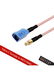 10pcs RG316 RF Coaxial Cable With MCX Male Connector To Fakra C Female Connector For Car GPS Antenna Pigtail 10/15/20/30/50cm 1M