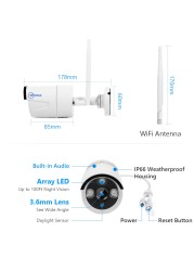 MOVOLS H.265 Wireless CCTV System 8CH 1080P Tuya NVR 2MP Outdoor Waterproof WiFi IP Security Camera Audio Video Monitoring Kit