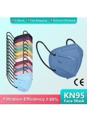 CE ffp2mascarillas KN95 FPP2 Respirator Face Masks 5 Layer Reusable FFP2 Breathing Mouth Cover fp2 Masque