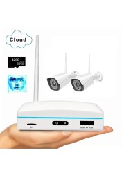 HESI 8CH Wireless NVR CCTV System 2/4 Outdoor Security Video Camera Kit 3MP WiFi Surveillance Cameras