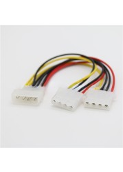 Power Splitter Adapter Cable 4 Pin Molex Male Power to 2x IDE 4 Pin Female Y Splitter Extension Adapter Connector Cable 20cm