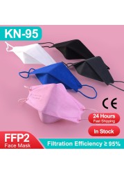 FFP2 Macarillas Approved Colorful KN95 Black Fish Face Mask KN95 Black Face Masks 4 Layer ffp2mascarillas ffp2reuse zable