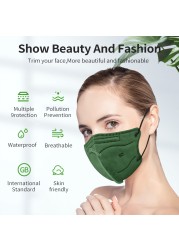 Mascarillas FFP2 Adult KN95 Face Masks Mascara FFP2 Respirator FPP2 Masks 5 Layer ffp2fan Approved FFP Certificate FFP 2 Mascara 10 to 100pcs