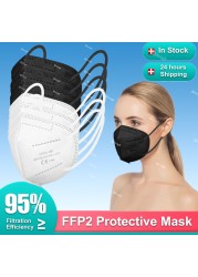 قناع FFP2 Mascarillas KN95 شهادة الكبار 5 طبقة واقية ffp2قناع الغبار قناع التنفس fpp2 Masque ffp 2 CE ffp3