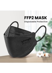 10-100pcs FFP2 Mascarilla FPP2 homology ada 5 layers ffp2fan Protective KN95 Face Mask Black Fish Mask FFP2 colores Maske Adult