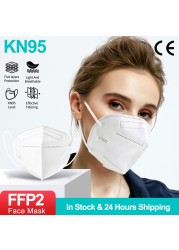 10-200pcs KN95 Mascarillas FPP2 Mask Adult 5 Ply Reusable Face Mask KN 95 Cubrebocas Mascara KN95 Certification FFPP2 Mouth маска