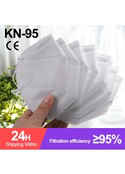 10-200pcs KN95 FFP2 Mask Mouth Mask 5 Layers Anti-droplets Protective KN 95 Face Masks Reusable KN95 ffp2fan CE Mascarillas