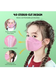 Elough KN95 Mascarillas Niños FFP 2 Fish Babies FPP2 Masks Resuable Mascarilla FFP2 Infantil Homologada 4 Layers FFP2Mask Kids