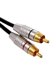 Rca Line Audio Line 2RCA إلى XLR كانون ذكر/أنثى مزدوجة لوتس إلى كانون كابل الصوت 0.3 متر ثلاثة النواة الأسلاك النحاسية العارية