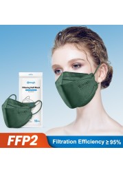 أقنعة ملونة قابلة لإعادة الاستخدام FFP2 Mascarillas أقنعة ملونة KN95 معتمدة من Maske FPP2 قناع حماية أمنية صحية قناع ffp2masque noir