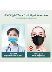 KN95 Fish Mask FPP2 Masks Morandi mascherine ffp2 4 Layer KF94mask Black Face Mask FFPP2 Approved FP2 Mascarillas 10-100pcs