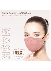 Disposable Protective Mask Morandi Black Masks 3D Adult 4 Ply 95% Filtration Mascarillas quiurgicas Homeopathic No Nose Bridge