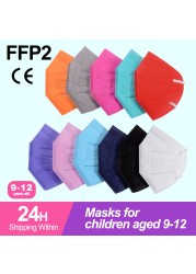 10-100pcs FFP2 Reusable Children Mask Kids Face Mask Mascarilla fpp2 homology ada infantil KN95 respirator ffp2 mascarillas niños