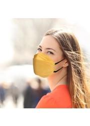 Fish Mask ffp2 Mascarillas FPP2 KN95 Morandi ffp2fan 4 Layer Respirator Approved Face Masks FFP2 Respirator Mouth Cover Mask