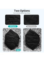 5 Layers Reusable Fashion FFP2 Mascarillas FPP2 homology ada Negras White KN95 Black Face Mask Color ffp2masque noir CE FFPP2