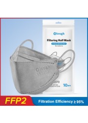 10-100 قطعة ffp2 أقنعة رمادي fpp2 وافق إسبانيا kn95 شهادة negras ffp2mask الكبار التنفسي ffp2reutilizable قناع kn95 fpp2