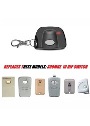 300mhz MultiCode 3089 3060 3070 4120 MCS308911 Remote Control Garage Door Opener Wireless Transmitter Key 10 Dip-Keys