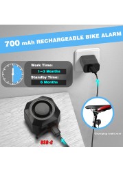 Elecpow Wireless Waterproof Bike Vibration Alarm USB Charging Remote Control Motorcycle Electric Bicycle Burglar Alarm Security