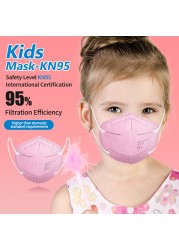 9-12 old CE ffp2 قناع للأطفال mascarillas fpp2 niños 5 طبقات أطفال KN95 أقنعة بنين بنات قناع الوجه ffp2fan Masque Enfant