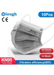 FFP2 Mascarillas fpp2 Respirator Face Mask Gray Disposable Activated Carbon KN95 Reusable Masks Fast Delivery