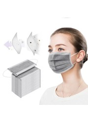 10/50/100/200pcs Disposable Face Mask Gray Dust Protective Face Mask Adult Mouth Masks 3 Layers Non-Surgical Mascarillas