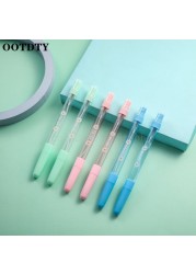 6pcs/set Creative Spray Gel Pen Perfume Antiseptic Alcohol Sanitizer Sprayer Refillable Neutral Pen Student Stationery