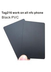 50pcs 13.56MHZ rfid blank black card/label/for phone tag NFC 203/213 compatible chip