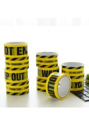 Warning Tape Thank You Keep Caution Black Lettering On Yellow Background Knit Factory, School, Office And Other Public Plac