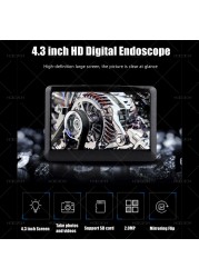 3.9mm 1080P 4.3 inch HD Digital Endoscope Camera 1200mah Industri Inspection Videoscope Snake Video Endoscope Handheld Endoscope