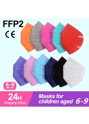 10/20/50 قطعة ffp2mask niños 6-9old قناع للأطفال kn95 mascarillas niños ce قابل للغسل الاطفال ffp2reutilizable fpp2 infantil أقنعة