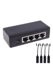 4 Port PoE Inverter For CCTV Surveillance IP Cameras PoE Power Adapter PoE