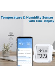 Tuya 2022 Wifi Temperature Humidity Sensor Thermometer for Home Automation and Smart Home Work for Alexa Google Home