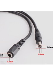 NEWCE DC12V Power Extension Cable 2.1*5.5mm Male to Female Connector for CCTV Security Camera Black Color 16.5ft 5m 10m Power