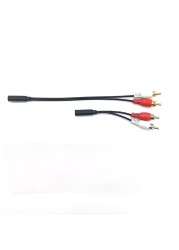 0.2m 3.5mm Stereo Female Plug to 2 Male RCA Jack Adapter Audio Y Cable Computer Speaker Cable