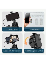 5.5mm/8.5mm 5.0MP 180 Degree Industrial Orientation Borescope Endoscope Automotive Inspection Camera with 6 LED for iPhone Android PC