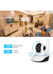 BESDER 3MP Dual Antanne Wireless IP Camera Smart WiFi IP Camera 360 Degree Home Panoramic Night Vision Webcam Cam