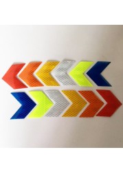 10pcsCar Motorcycle Body Decoration Arrow Modification Reflective Stickers Diamond Warning Stickers