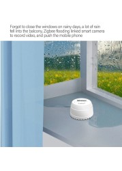 Tuya Zigbee Water Leak Detector Flood Sensor Warning Function Smart Life APP Remote Reminder Leak Detector Alarm