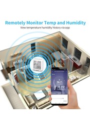 Tuya Smart WiFi Temperature Humidity Sensor Indoor Hygrometer Thermometer LCD Display Smartlife for Alexa Google Home Aubess