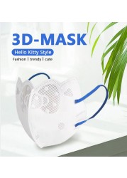 20-200pcs 4 Layer Adult Mouth Mask Cat Shape Mascarillas quiurgicas Homeopathy Disposable Face Mask masque Christmas