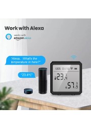 2022 Tuya Wifi Smart Temperature Sensor Humidity Sensor Indoor Thermometer LCD Display Alexa Google Home Support