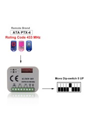 5 قطعة جهاز التحكم عن بعد MUTIL استقبال متعدد التردد 433MHz 310MHz 390MHz 868MHz 2CH التيار المتناوب تيار مستمر 9-30 فولت التحكم عن بعد التبديل المراقب المالي