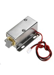 12V 0.8A Electronic Small Cabinet Lock Long Time Power Inclined Spring Bolt Solenoid Drawer Latch