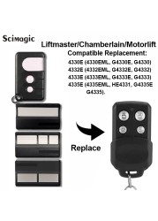 3 Piece Liftmaster Chamberlain Motorlift Keyfob Types 1A5477-1 1A5477-3 1A5097 1A5478 1A5080 Opener 4330E 4332E 4333E 4335E Remote