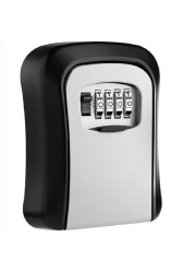 2022 Key Box Password Key Lock Box Wall Key Safe Weatherproof No 4 Combination Storage Key Box Lock Indoor & Outdoor