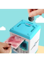 Piggy Bank Electronic ATM Password Money Box Cash Saving Banks Safe Boxes Auto Scroll Paper Banknote Gift for Kids