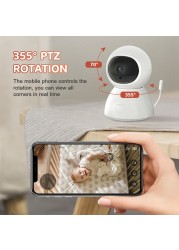 New PTZ Camera Baby Monitor WiFi IP Camera Indoor Night Vision Motion Detection Sound Detection Smart Home Security Cameras