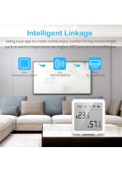 Tuya Smart life Zigbee-مستشعر درجة الحرارة والرطوبة ، مقياس حرارة داخلي مع شاشة LCD