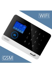 2022 Newest Wireless Home Security Tuya WIFI GSM SIM Card EN RU ES PL DE Switchable Smart Alarm System Tuya APP RFID Remote